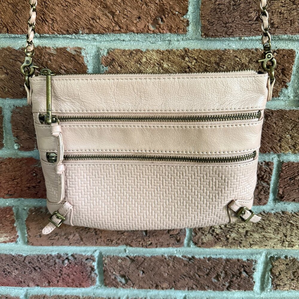 Cream Elliott Lucca crossbody purse * light pink * EUC